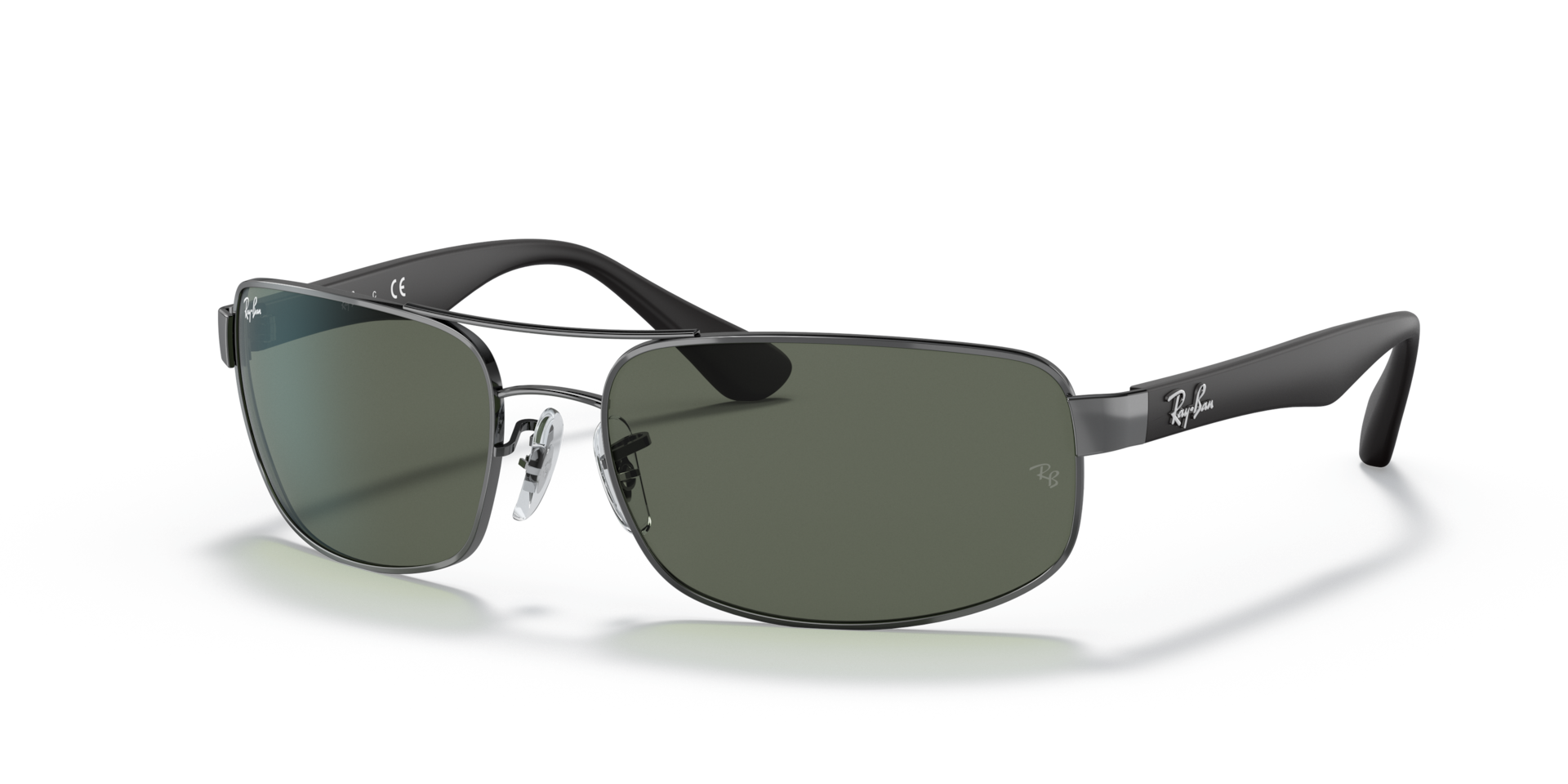 RB3445 Sunglasses in Gunmetal and Green Classic G-15 - RB3445 