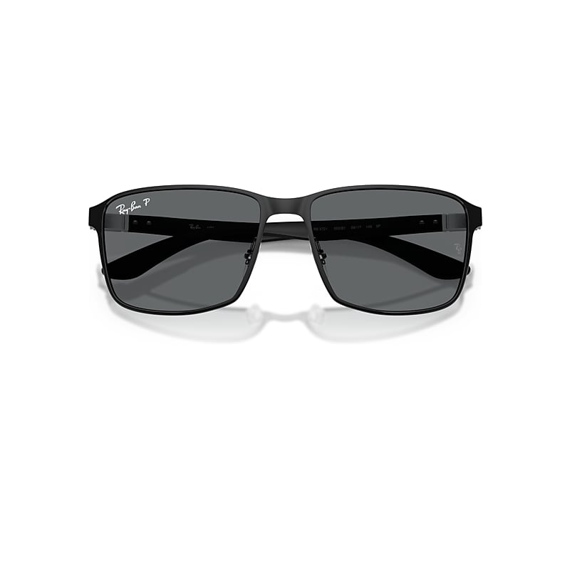 Ray-Ban Rb3721 Sunglasses Black Frame Grey Lenses Polarized 59-17