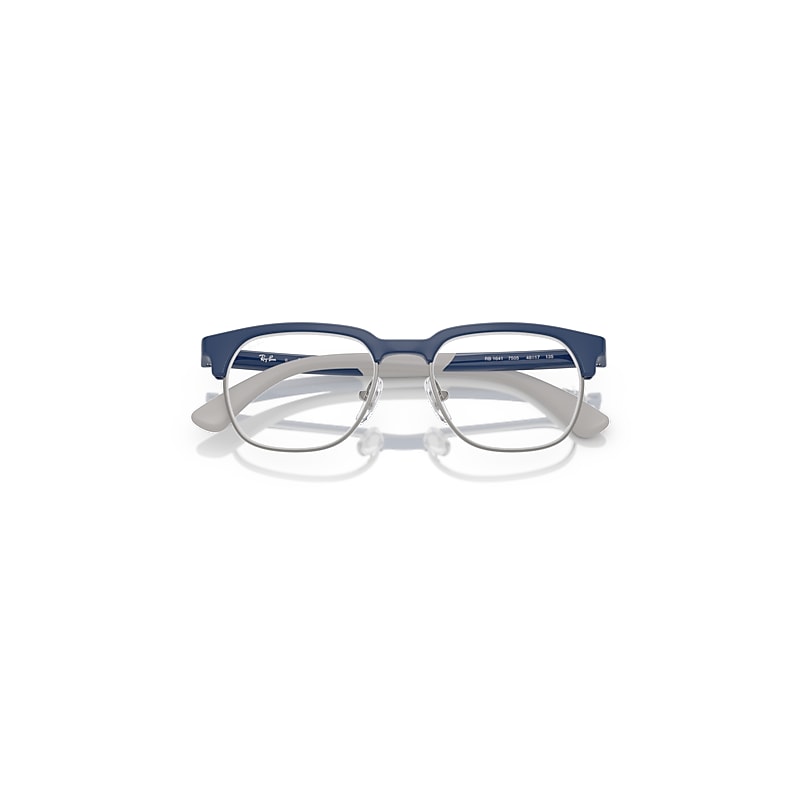 Ray-Ban Rb1641 Optics Kids Bio-based Optical Blue On Rubber Grey Frame Clear Lenses Polarized 46-17