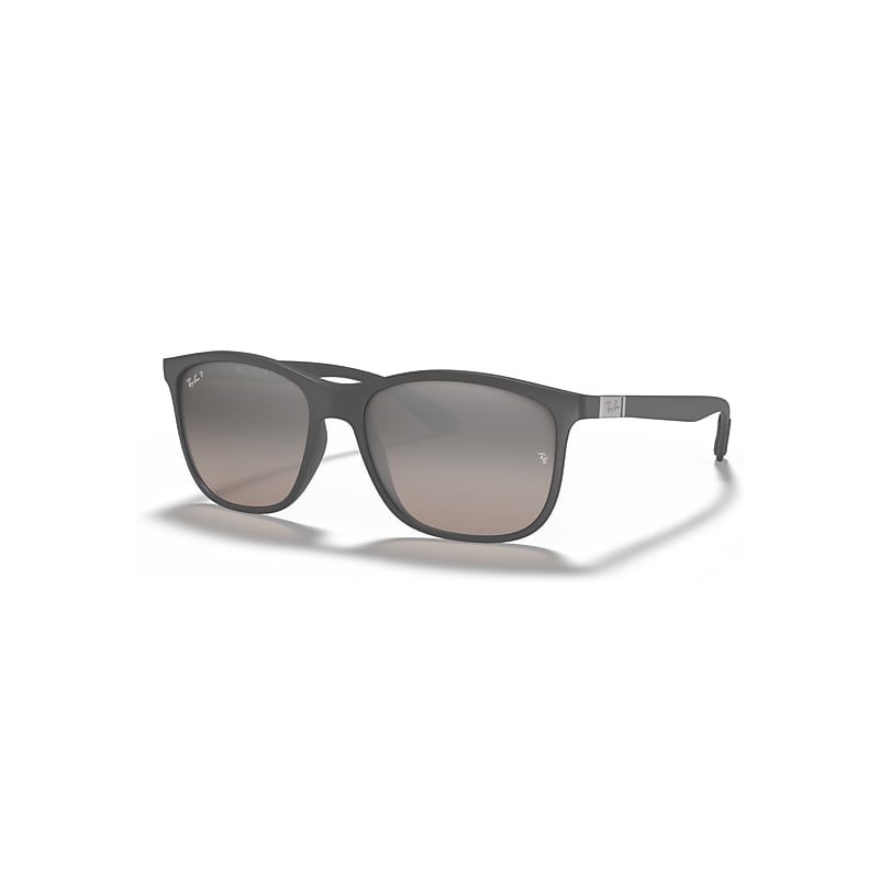 Ray-Ban Unisex Sunglass RB4330 Polarized+ Lenses - Frame color: Grey, Lens color: Silver Polarised+ - Image 6
