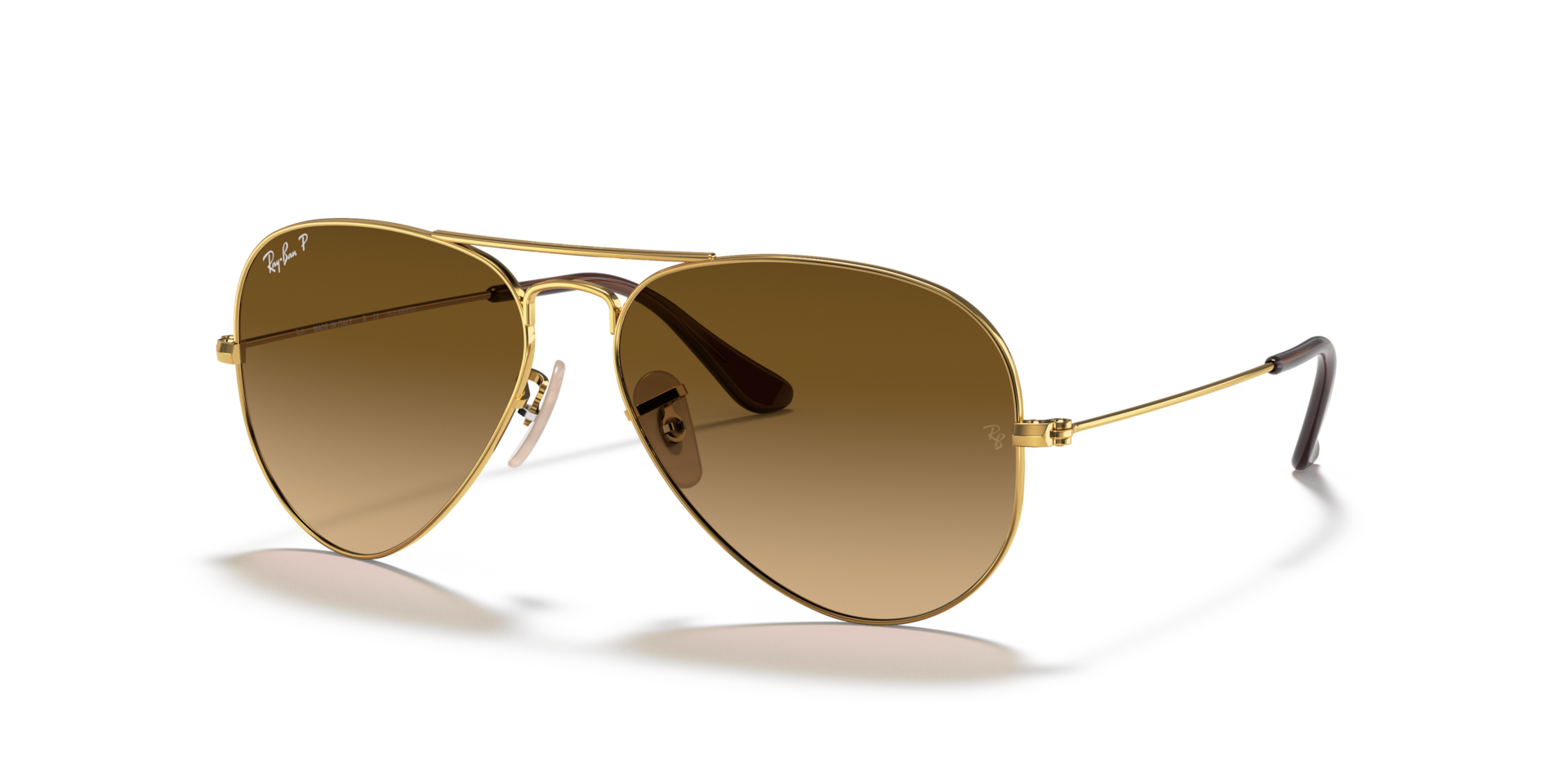 AVIATOR GRADIENT Polarized Sunglasses in Arista Gold and Brown