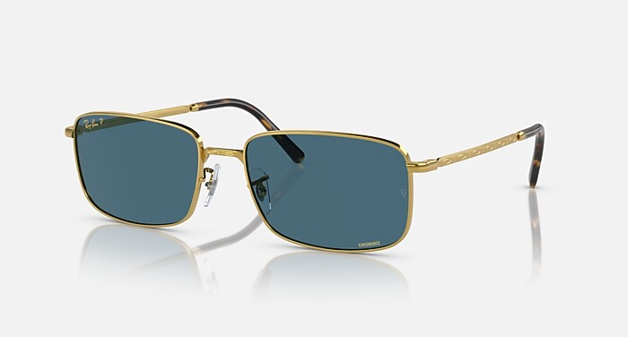 RayBan サングラス　RB3717 偏光レンズ RB3717 POLARIZED+ LENSES Sunglasses in Gold and Blue Polarized+