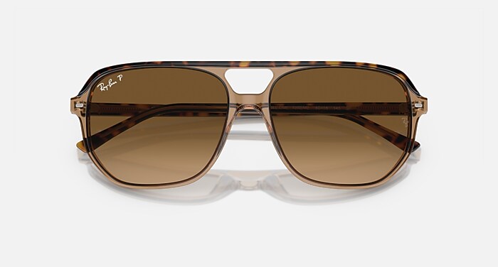 BILL ONE Polarized Sunglasses in Havana On Transparent Brown  display picture 3
