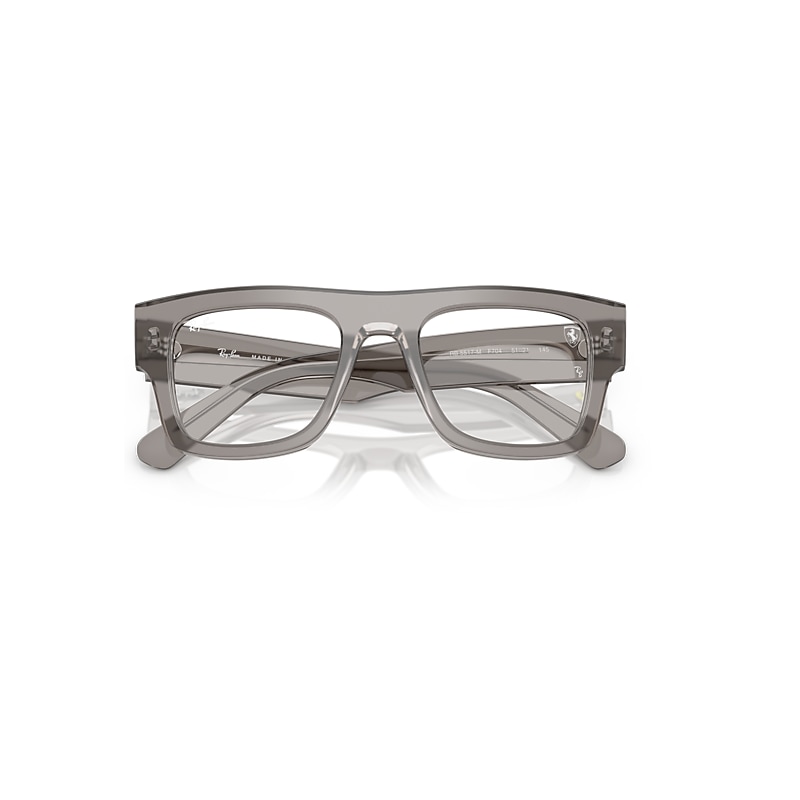 Ray-Ban Rb5517m Optics Scuderia Ferrari Collection Optical Opal Grey Frame Clear Lenses Polarized 51-21