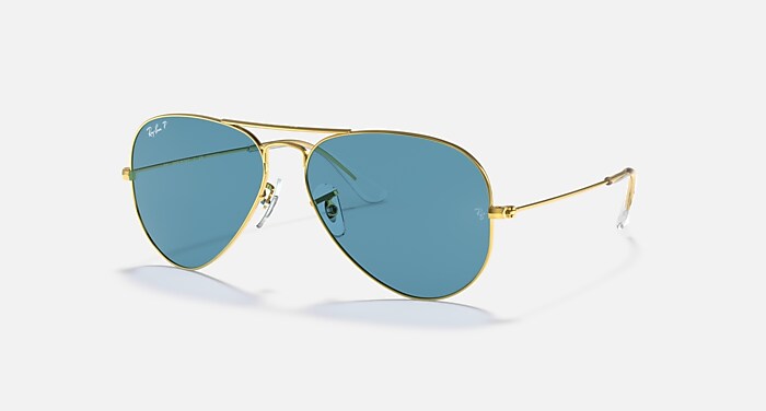 AVIATOR CLASSIC POLARIZED+ LENSES Polarized Sunglasses in Gold and