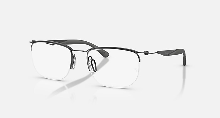 RB7552 OPTICS メガネ ブラック と クリア (54-19) - RB7552