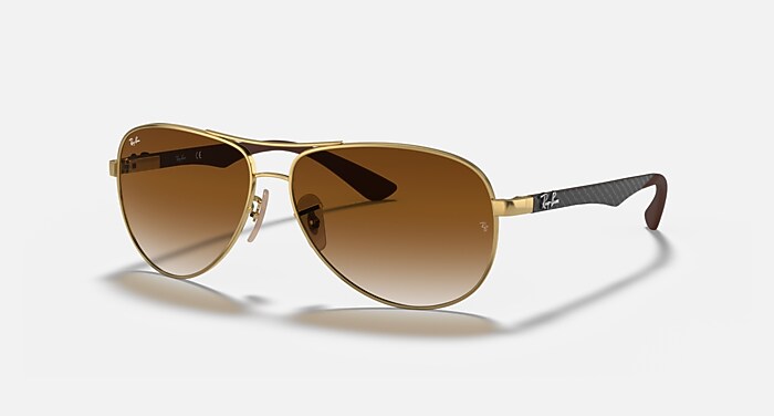 CARBON FIBRE Sunglasses in Arista Gold and Light Brown Gradient
