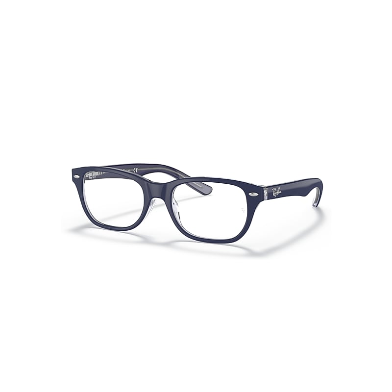 Ray-Ban Eyeglasses Kids  Optics Kids - Blue On Transparent Frame Clear Lenses Polarized 46-16, RB1555