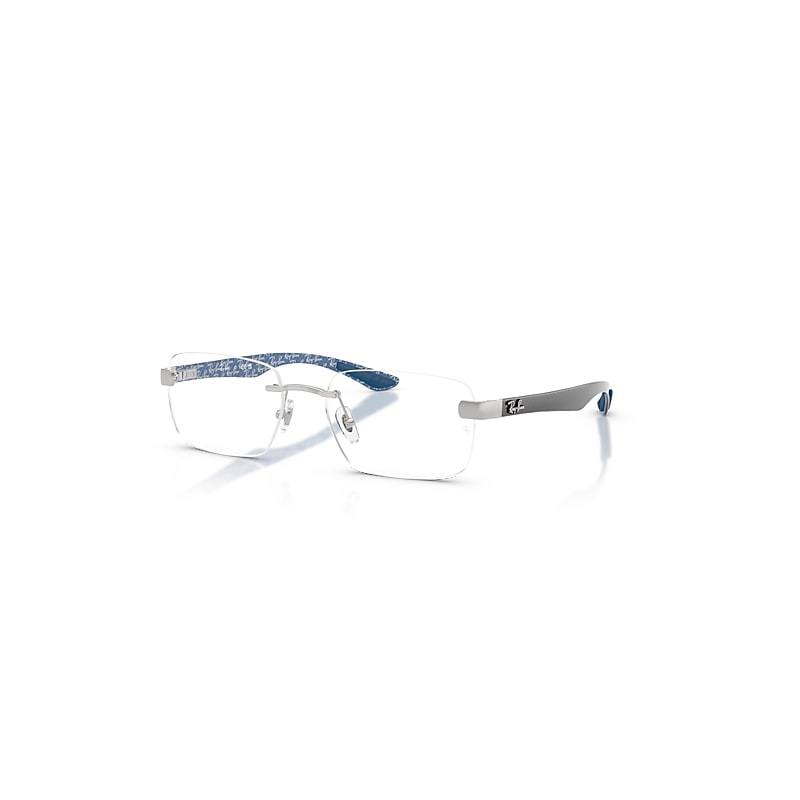 Ray-Ban  Optics Plateado Montura Transparente Lentes Polarizado 56-18, RB8423