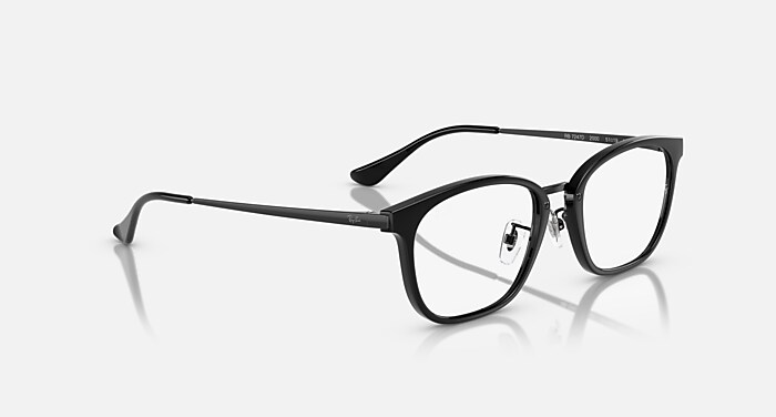 RB7247D OPTICS メガネ ブラック と クリア (51-19) - RB7247D