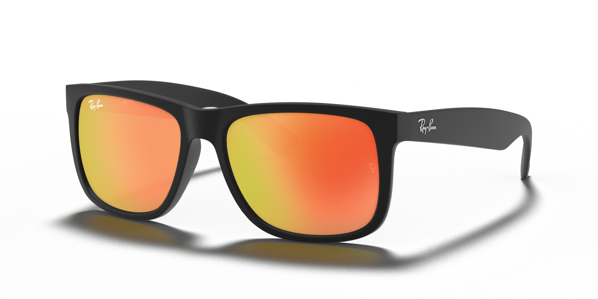 JUSTIN COLOR MIX Sunglasses in Rubber Black and Red Mirror