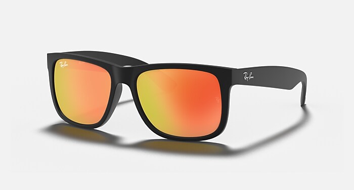 JUSTIN COLOR MIX Sunglasses in Rubber Black and Red Mirror