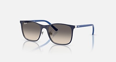 Ray-Ban グレー サングラス RB9551S KIDS ポラライズド（偏光） サングラス シルバー上にブラック