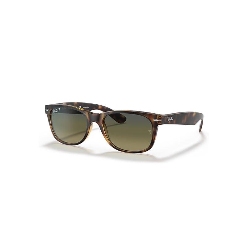 Ray-Ban Sunglasses  New Wayfarer Classic - Havana Frame Blue Lenses Polarized 52-18, RB2132