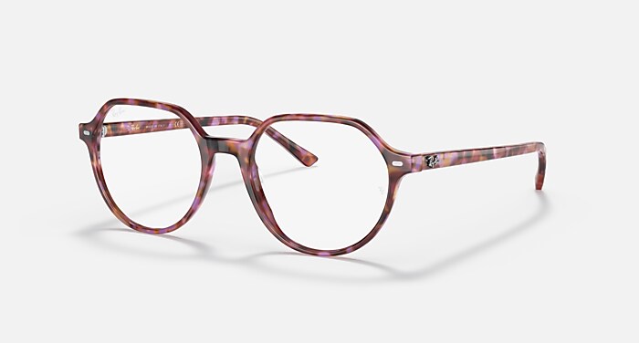 Ray-Ban RB5395-F THALIA 人気のクリアグレー THALIA OPTICS Polarised Eyeglasses with Brown & Violet Havana and