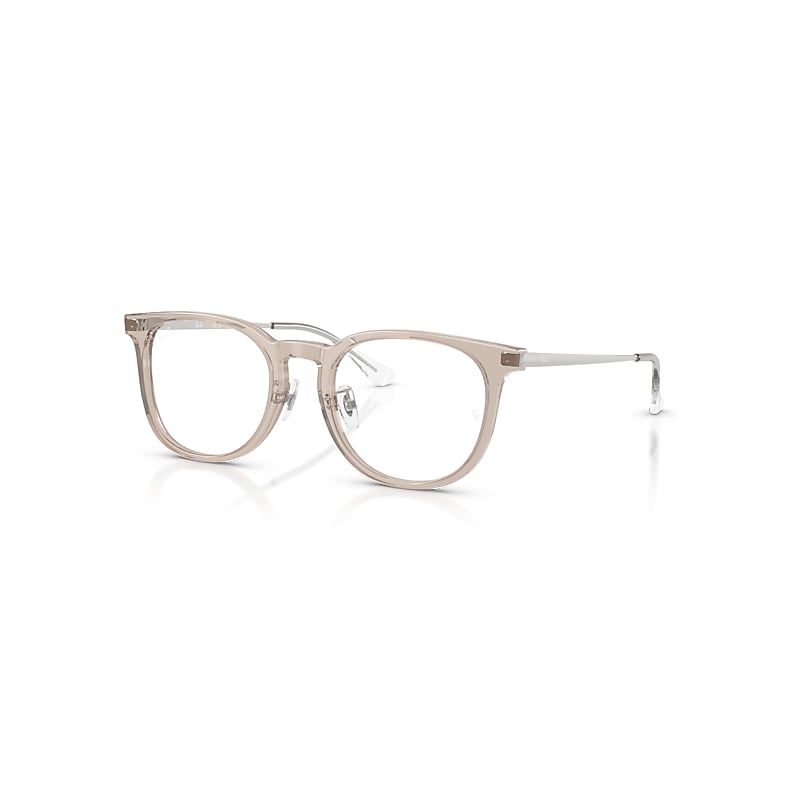 Ray-Ban Eyeglasses Unisex Rb5453d Optics - Silver Frame Clear Lenses Polarized 52-20