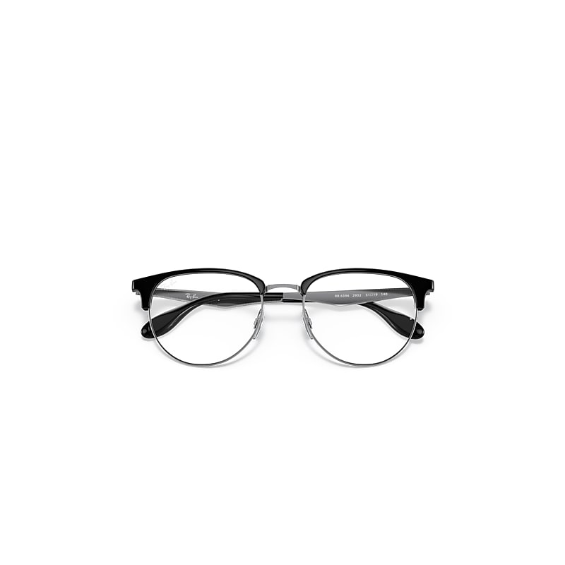 Ray-Ban Rb6396 Optics Optical Black Frame Clear Lenses Polarized 53-19