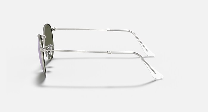 ROUND FLASH LENSES Sunglasses in Silver and Silver Flash (50-21