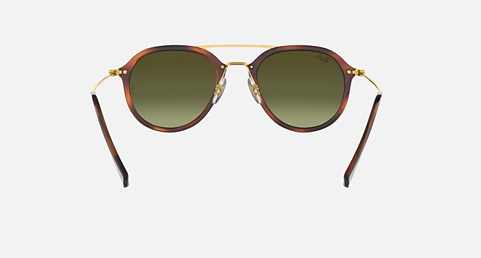 RB4253 Sunglasses in Striped Red Havana and Green Gradient