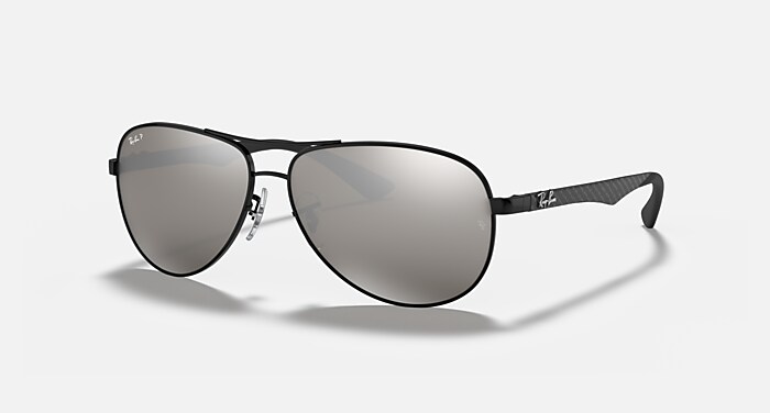 CARBON FIBRE Sunglasses in Black and Grey Polarized - RB8313 | Ray 