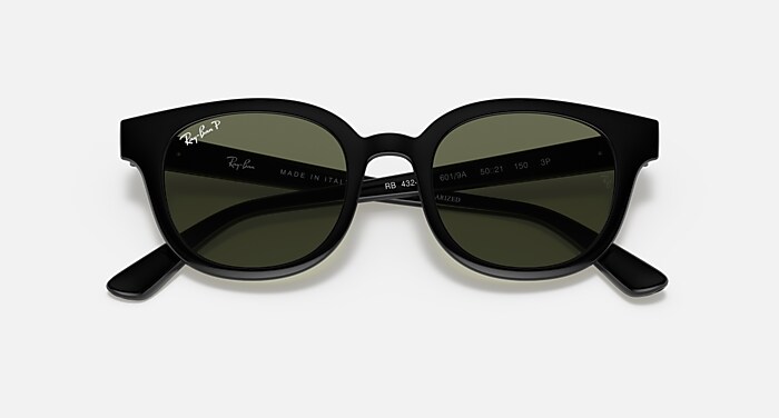 RB4324 Sunglasses in Black and G-15 Green Polarized - RB4324F