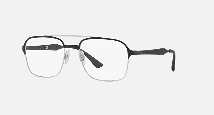 RB6404 Polarized Eyeglasses with Black and Clear (54-18) - RB6404