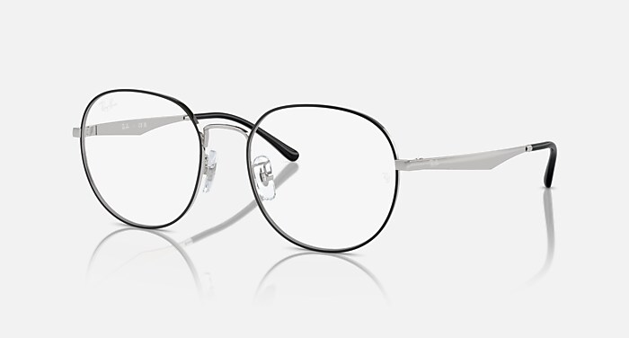 白銀は招くよ！　　　レーザーディスク　　　　rivinBE RB6517D OPTICS Eyeglasses with Black On Silver and Clear (55-19