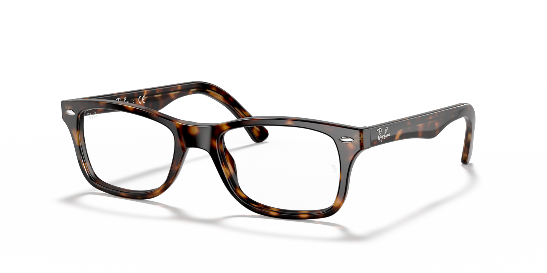 Ray-Ban RB5228 5057 Eyeglasses Frames Dark Havana Beige 55 17 140 Case Eyeglasses Ray-Ban RX 5228 (5057) - RB 5228 5057 RX5228  main image 4