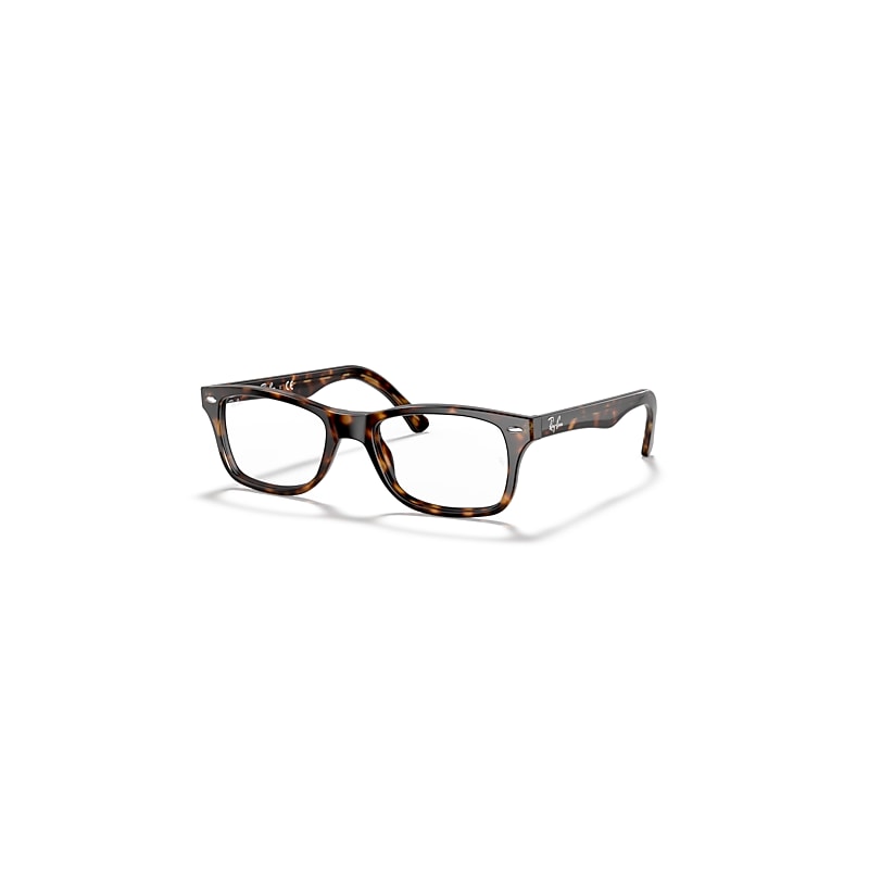 Ray-Ban Eyeglasses Unisex Rb5228 Optics - Dark Havana Frame Clear Lenses 50-17