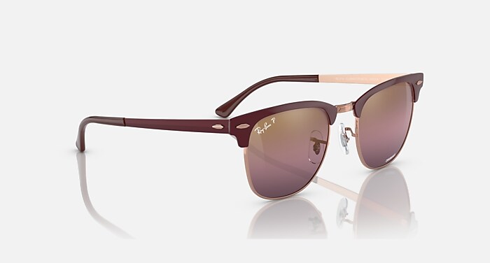 CLUBMASTER METAL POLARIZED+ LENSES Sunglasses in Bordeaux On Rose