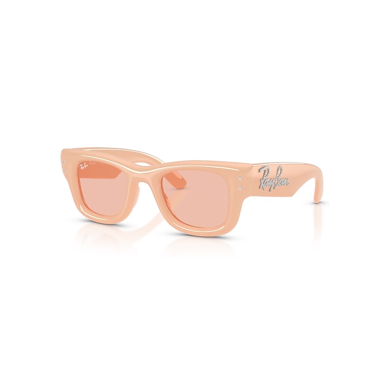 Ray-Ban Wayfarer Puffer RB4940B, Solid Nude Sunglasses Dark Pink lenses, Mojo Glasses - Image 5