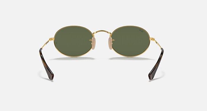 OVAL FLAT LENSES Sunglasses in Arista Gold and G-15 Green (51-21
