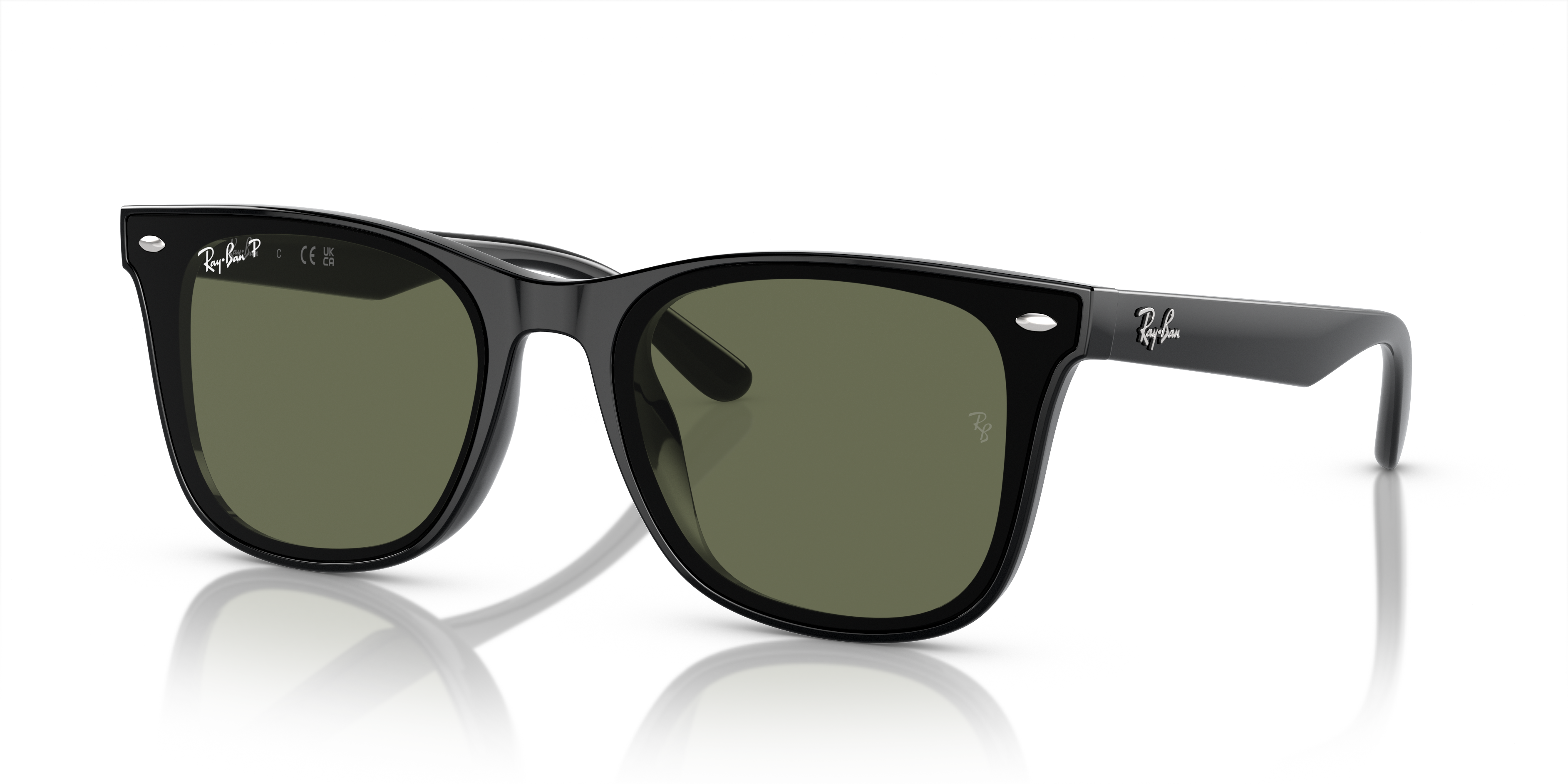 RB4420 Sunglasses in Black and Dark Green Polarized - RB4420 | Ray