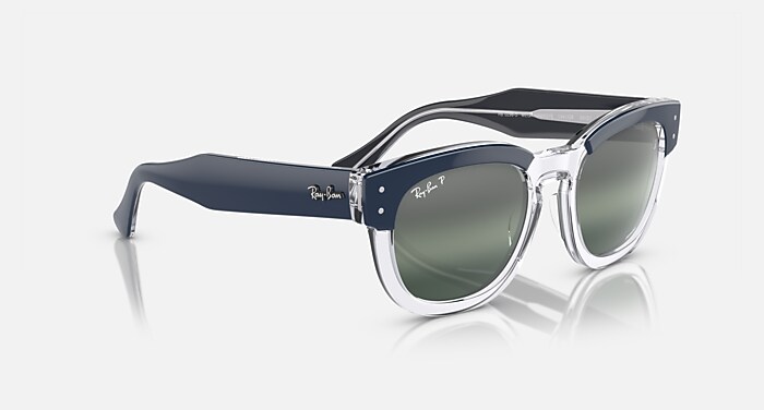 MEGA HAWKEYE CHROMANCE Polarized Sunglasses in Blue On Transparent