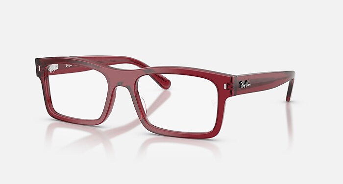Ray-Ban Polished Bordeaux Transparent Rectangle Optical Frames RayBan RX5285 eyeglasses for women in Bordeaux Transparent main image 3