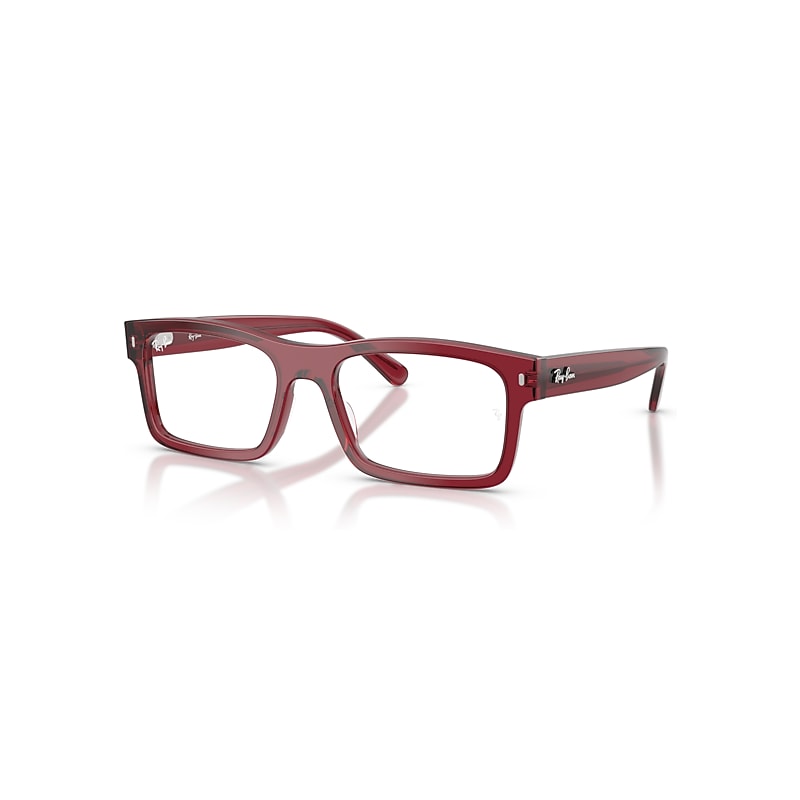 Ray-Ban Eyeglasses   Optics - Transparent Bordeaux Frame Clear Lenses Polarized 54-19, RB5435
