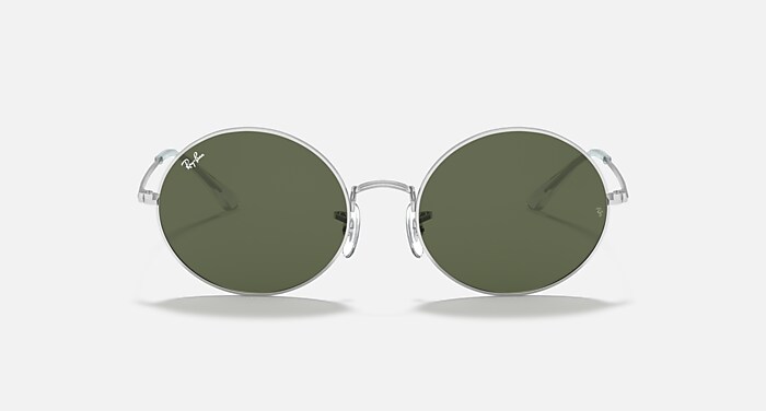 OVAL 1970 Sunglasses in Silver and G-15 Green (54-19) - RB1970