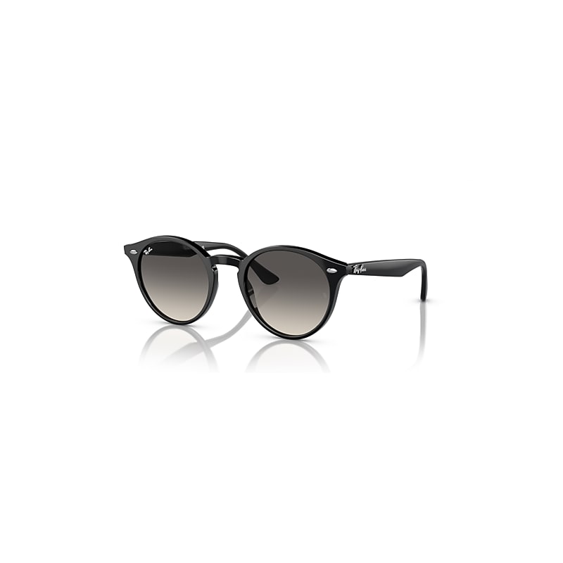 Ray-Ban Unisex Black Round Polished Grey Gradient 2180 - Image 3
