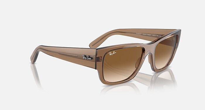 CARLOS サングラス 透明ライトブラウン と Clear & Brown (56-18