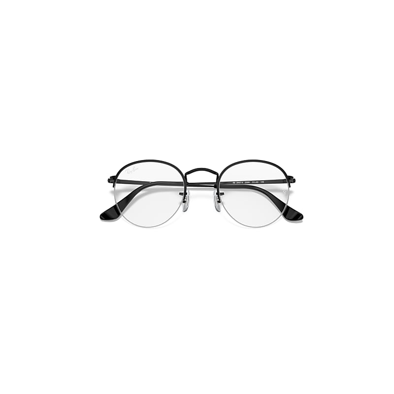 Ray-Ban Round Gaze Eyeglasses Black Frame Clear Lenses 51-22