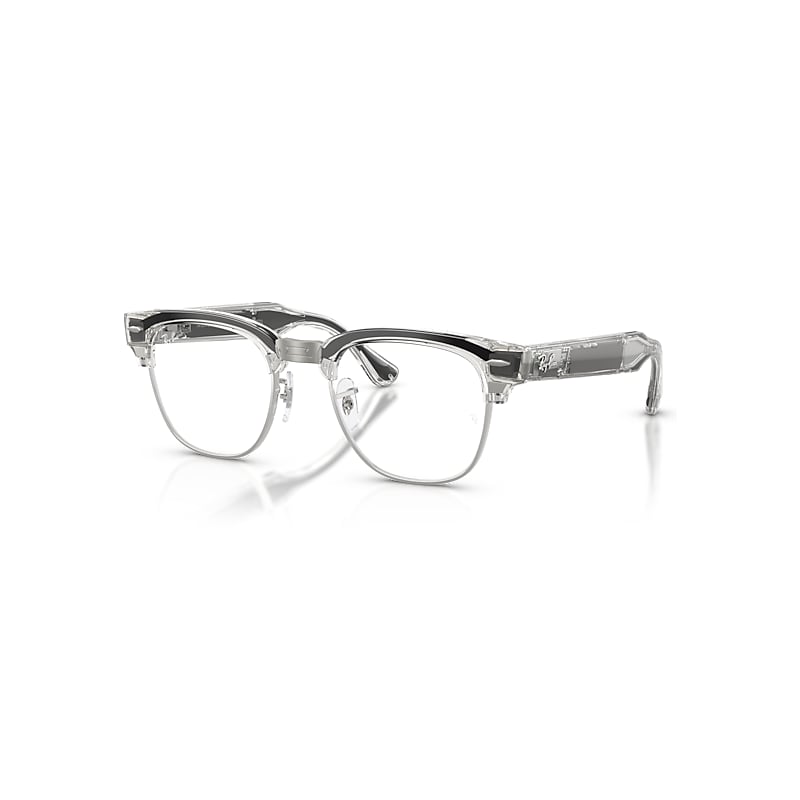 Ray - Ban Unisex Grey Rw7004v Ray-Ban Meta Audio Clubmaster Optics 8548 Smart Glasses Injected Transparent Squared Normal - Image 2