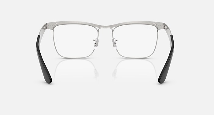 WAYFARER DELUXE OPTICS Eyeglasses with Sandblasted Silver and