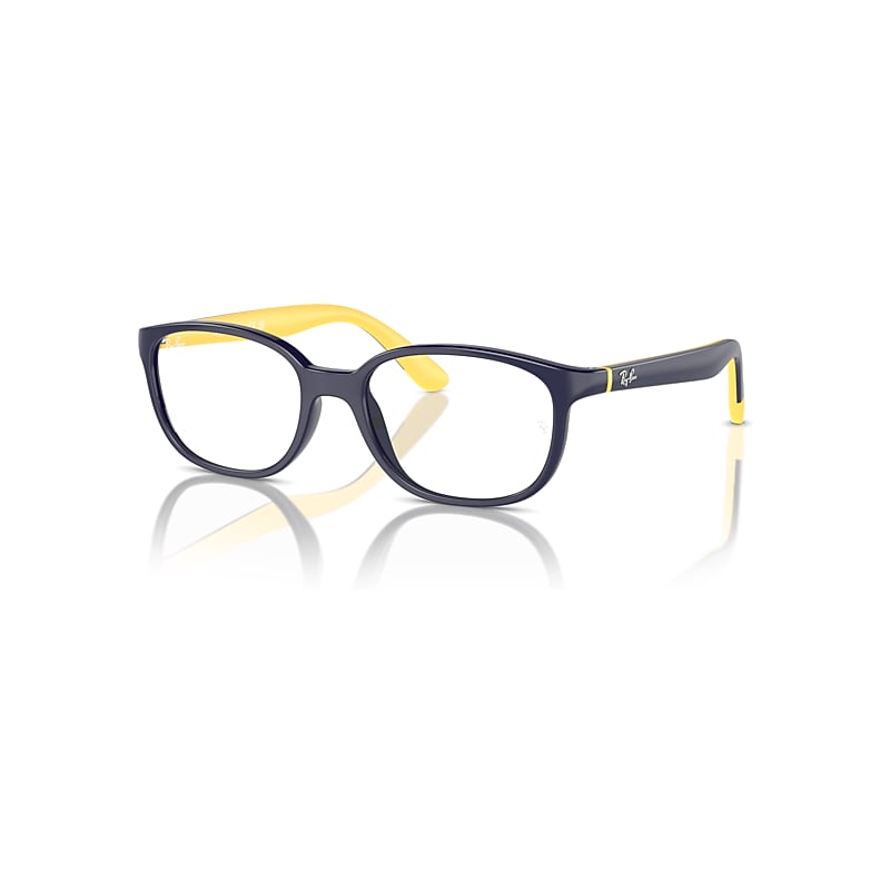 Ray-Ban Eyeglasses Kids  Optics Kids Bio-Based - Dark Blue On Yellow Frame Clear Lenses 48-16, RB1632
