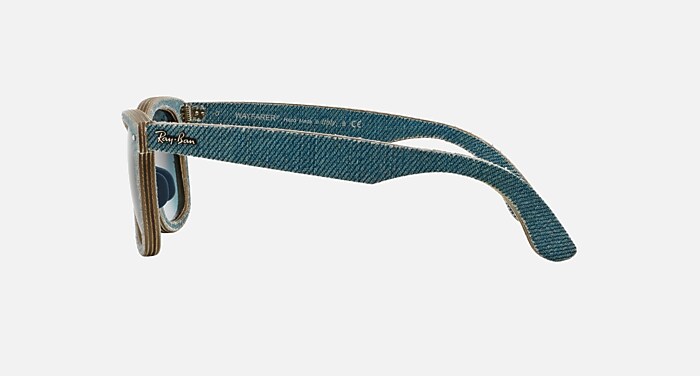 ORIGINAL WAYFARER DENIM Sunglasses in Light Blue Denim and Blue