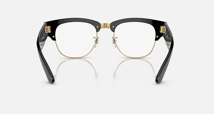 ray ban mega clubmaster 伊達メガネ MEGA CLUBMASTER OPTICS Eyeglasses with Black On Gold and Clear (50