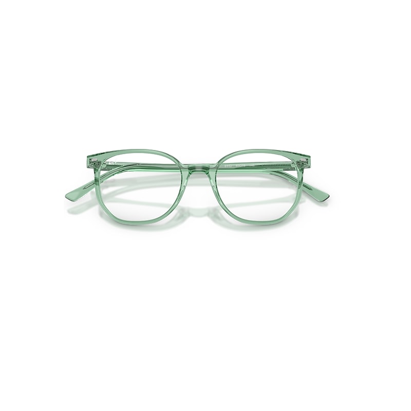 Ray-Ban Elliot Optics Optical Light Green Frame Clear Lenses Polarized 48-19