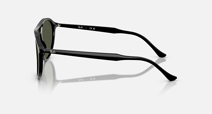 美品　Ray Banサングラス RB2215 サングラス ブラック と グリーン (56-19) - RB2215F