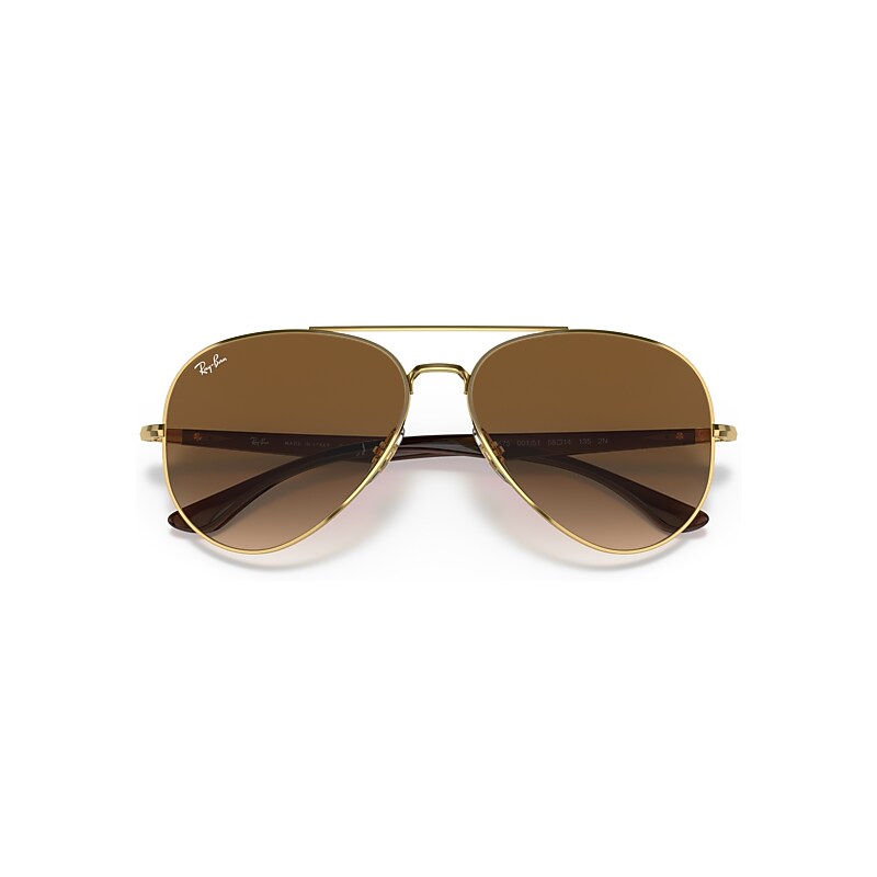 Ray-Ban Rb3675 Sunglasses Arista Gold Frame Brown Lenses 58-14
