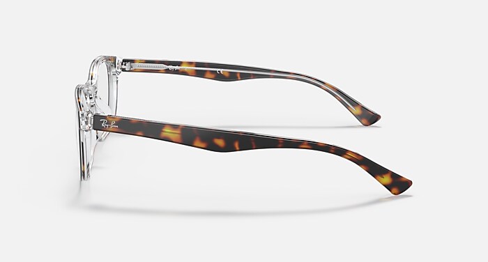 RB5315D Eyeglasses with Havana On Transparent and Clear (53-17
