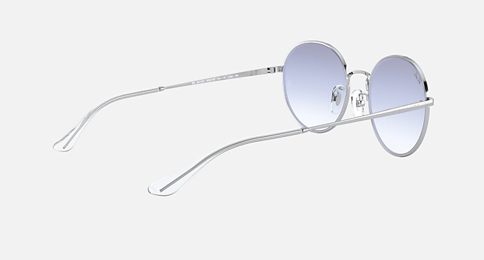 RB3612D Sunglasses in Silver and Clear Gradient Light Blue